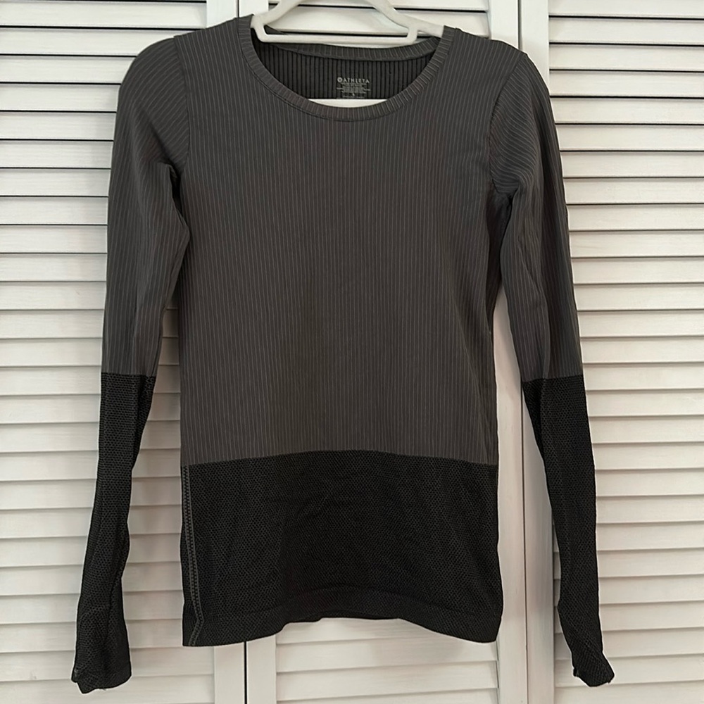 Athletes Two Color Tight Long Sleeve athletic top